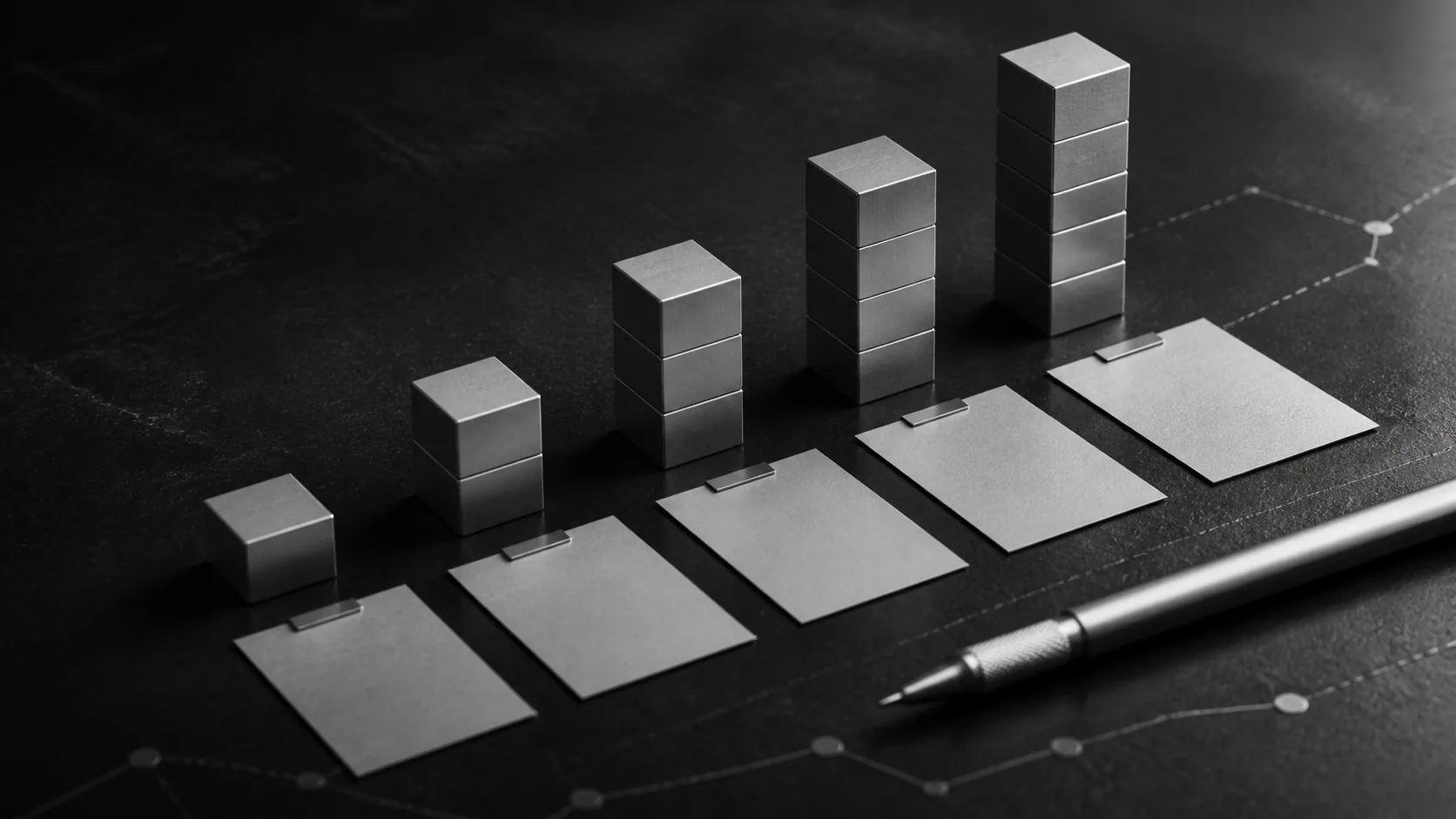 A measured sequence representing testing, learning, and scaling